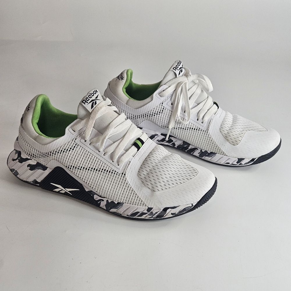 Reebok White & Green Men's Sneakers
